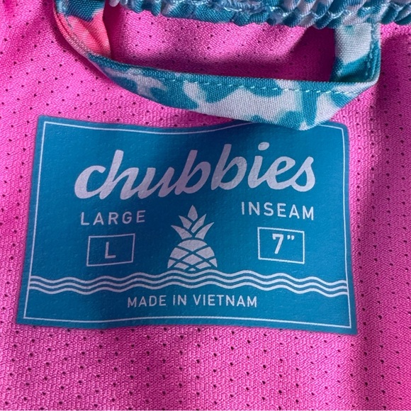 Chubbies The Domingos Are For Flamingos Lined Classic Swim Trunk Lined Size L - Picture 5 of 10